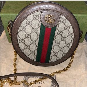 Gucci GG Supreme Ophidia Round Mini Shoulder Bag